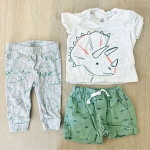 Baby Boy Dinosaur Dino Bundle Tee T-Shirt Shirts Pants 6 Months